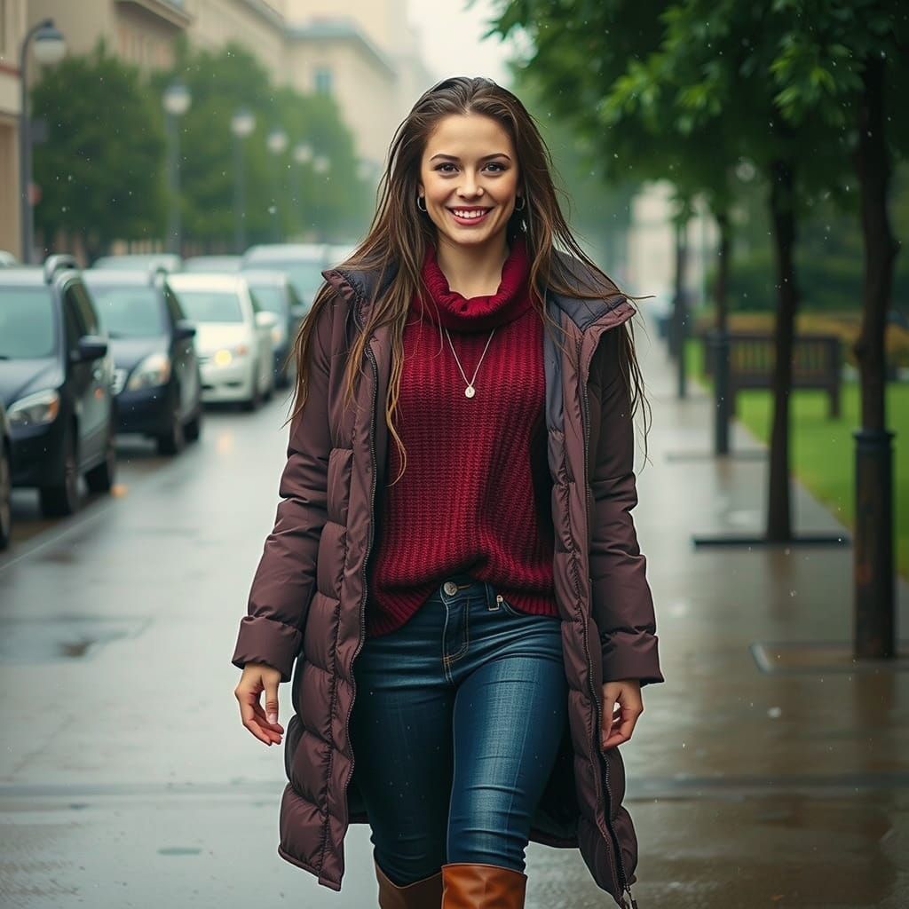 Moody City Portrait on a Rainy Day