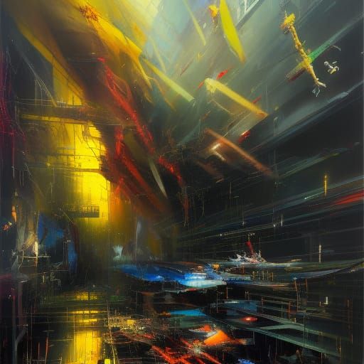 Dystopian Detective in Hyper-Stylized Digital Art