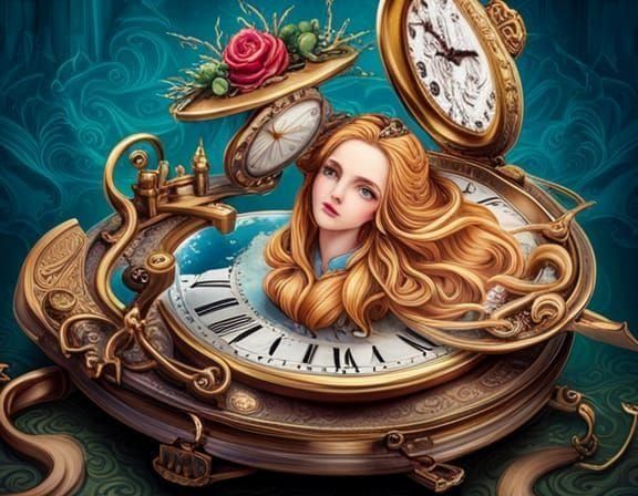 Alice, IN Wonderland Clock