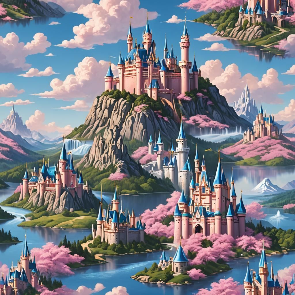 Disney Logo with Cinderella Castle and Fox and Paramount Log...