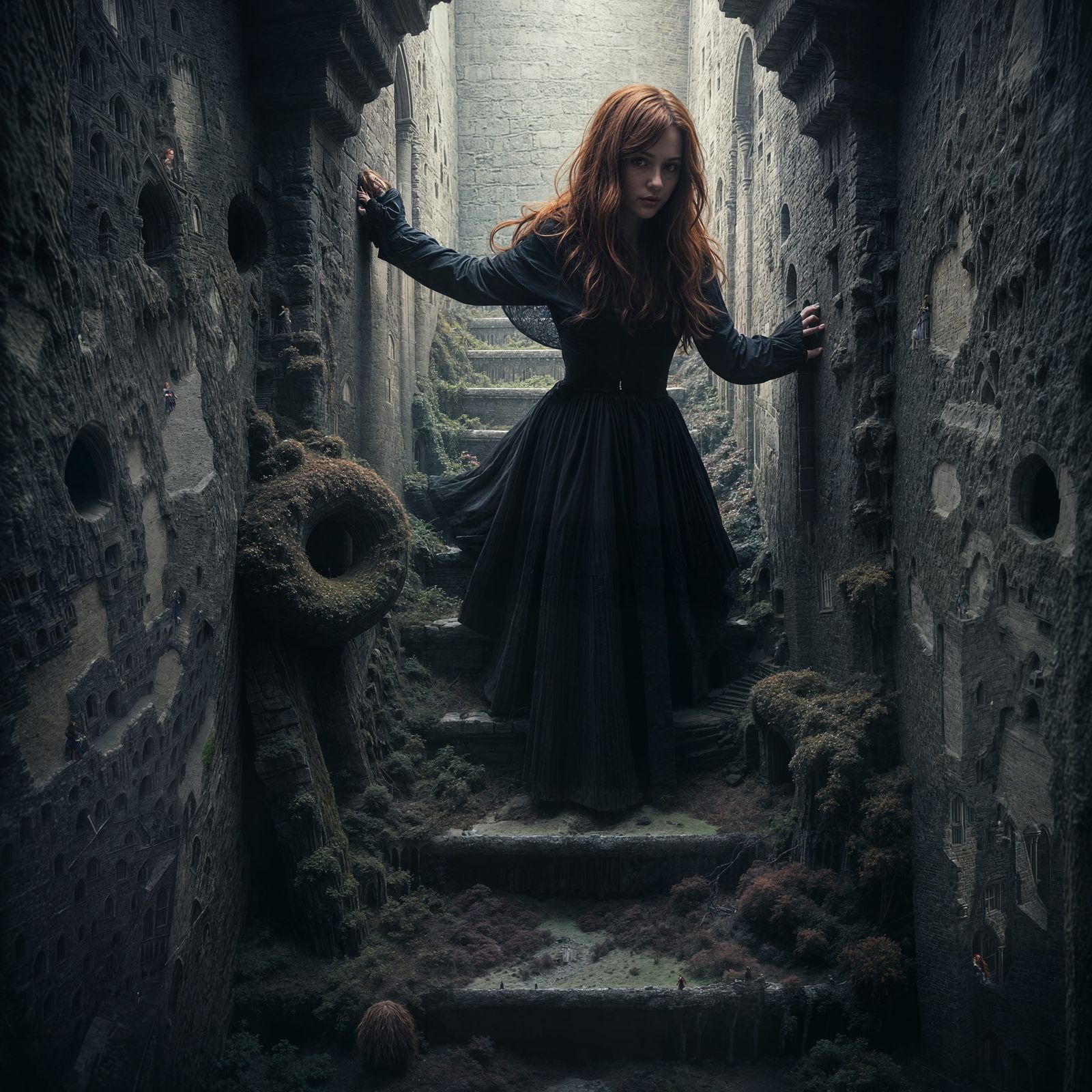 Auburn Woman Explores Gothic Castle