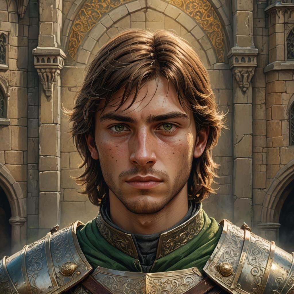 Medieval Soldier Portrait in Detailed Concept Art