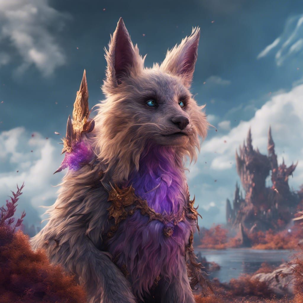 Detailed Matte Painting of a Furry Character