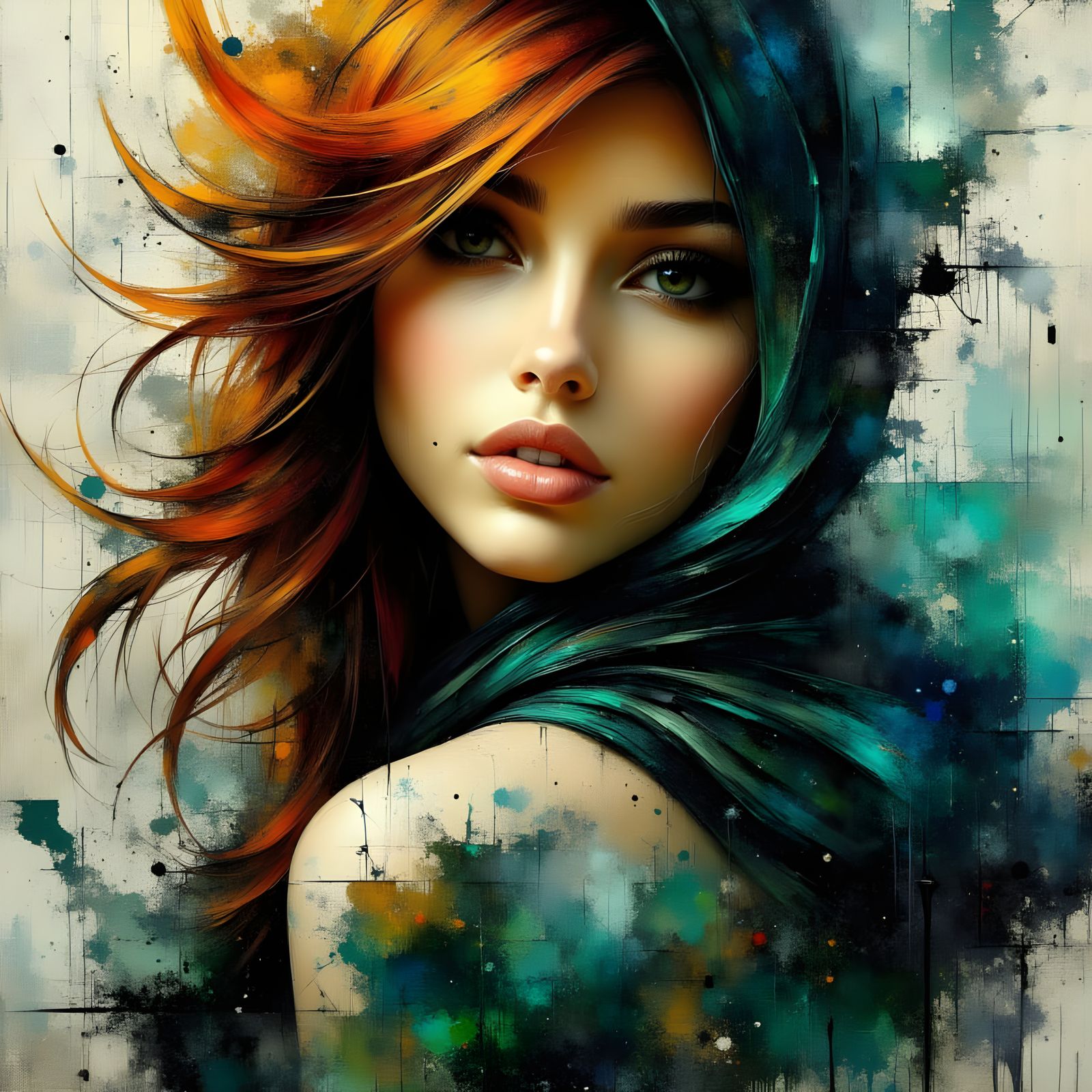 Goddess of Beauty in Emerald Silk