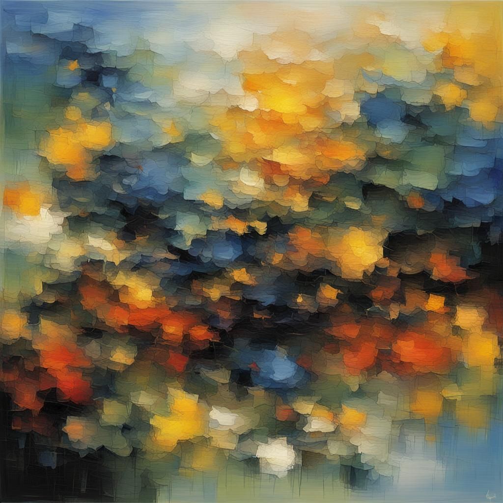 Abstract Impressionistic Sadness in Digital Art