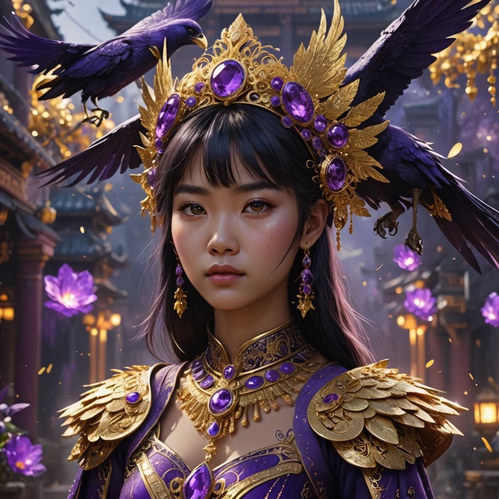 18 year old Vietnamese woman with fringe as the sparkling gl...