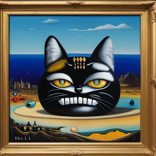 Surreal Felix the Cat in Dali Style