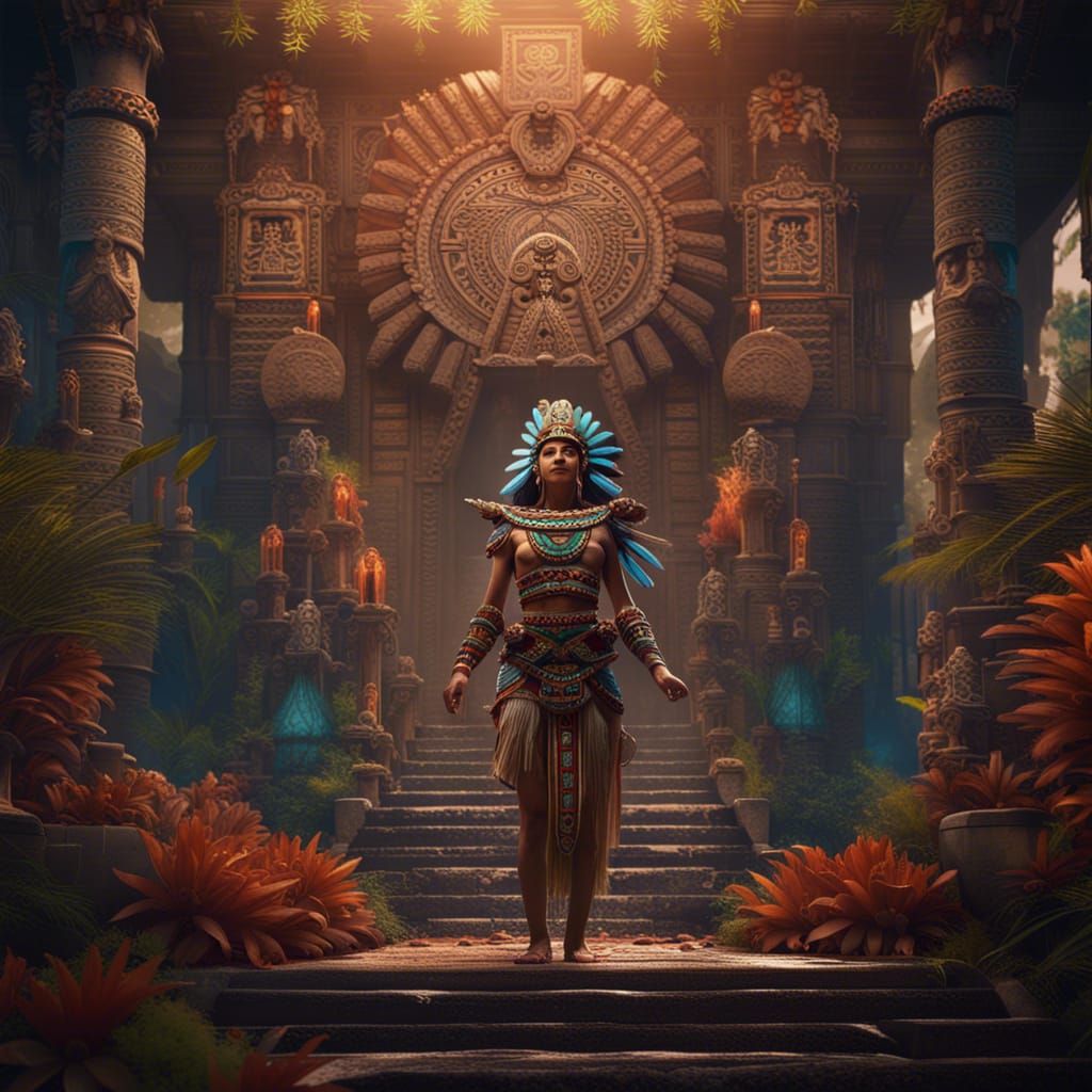 Aztec Sacrifice: Detailed Fantasy Concept Art