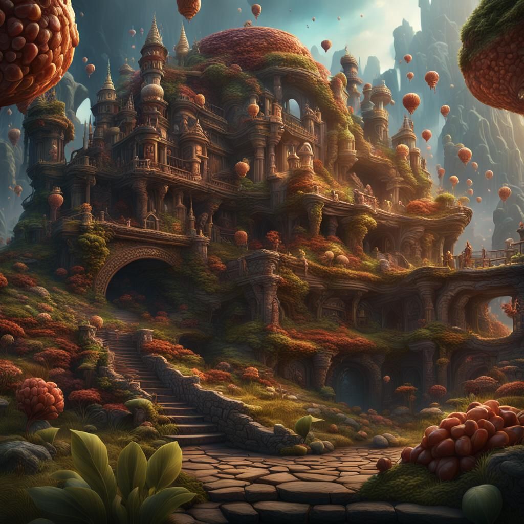 Healthy Gut Fantasy Concept Art in 3D