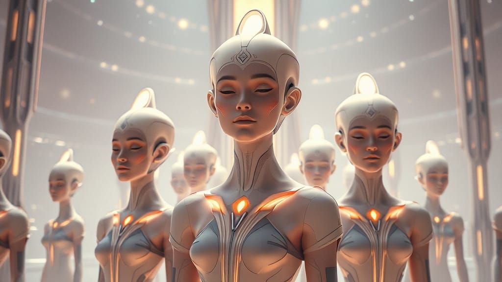 Andromedans: Serene Humanoids with Advanced Technology