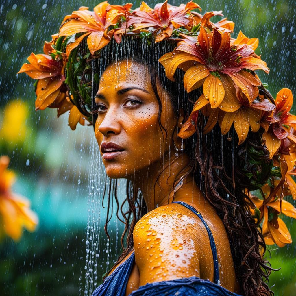 A shower in the morning rain