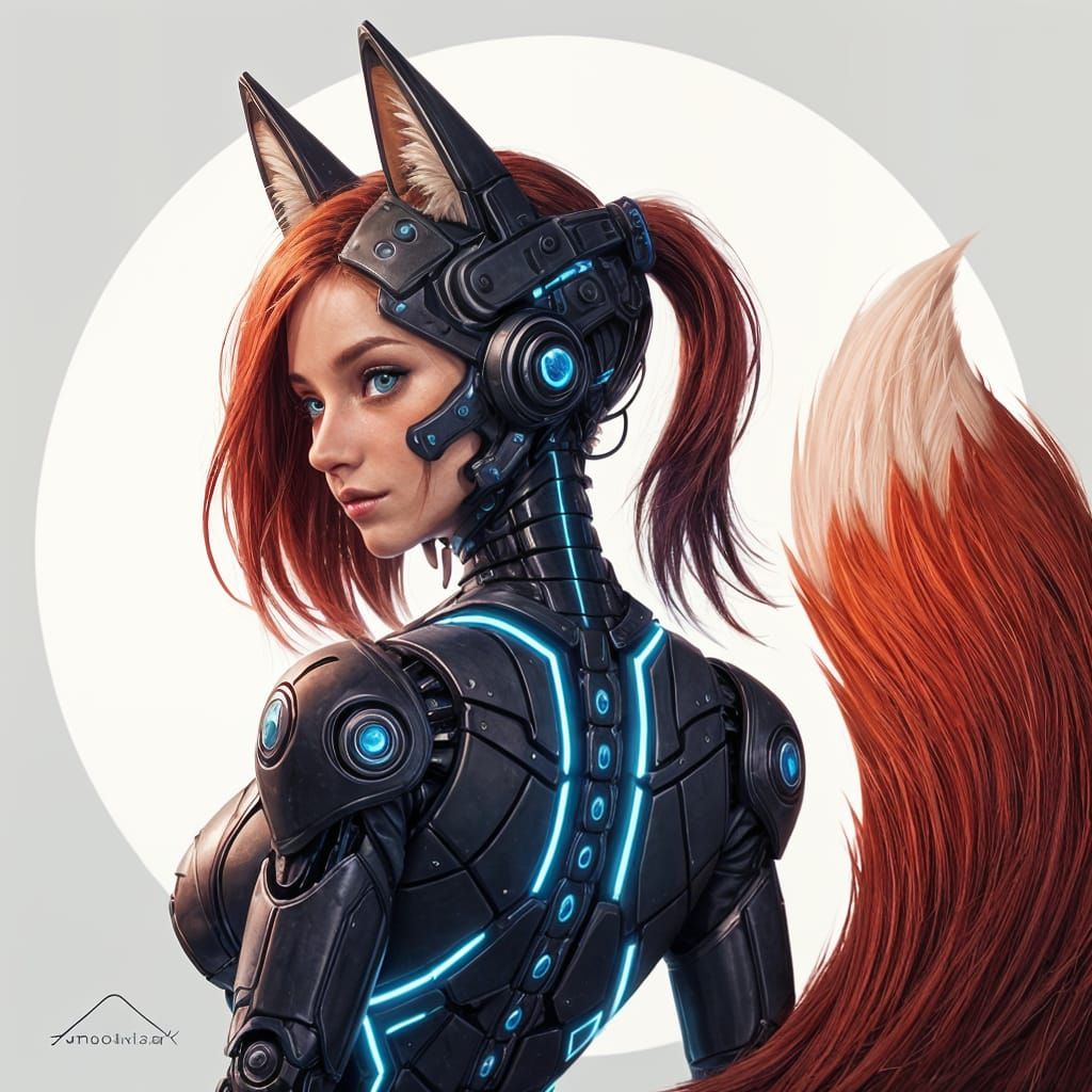 Cyberpunk Fantasy Character with a Futuristic Design