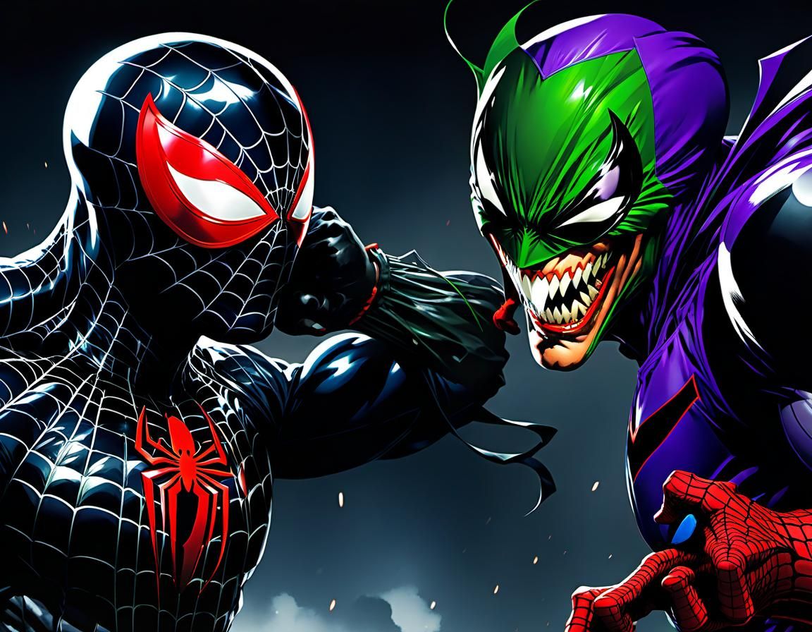 Venom vs Joker: Manga-Style Showdown
