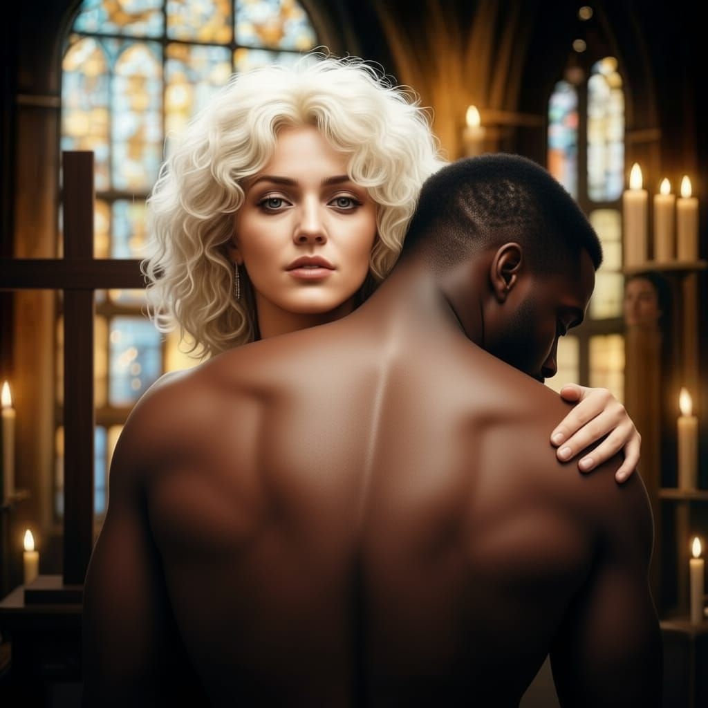 Madonna in 1989 Music Video Still, Dramatic Chiaroscuro