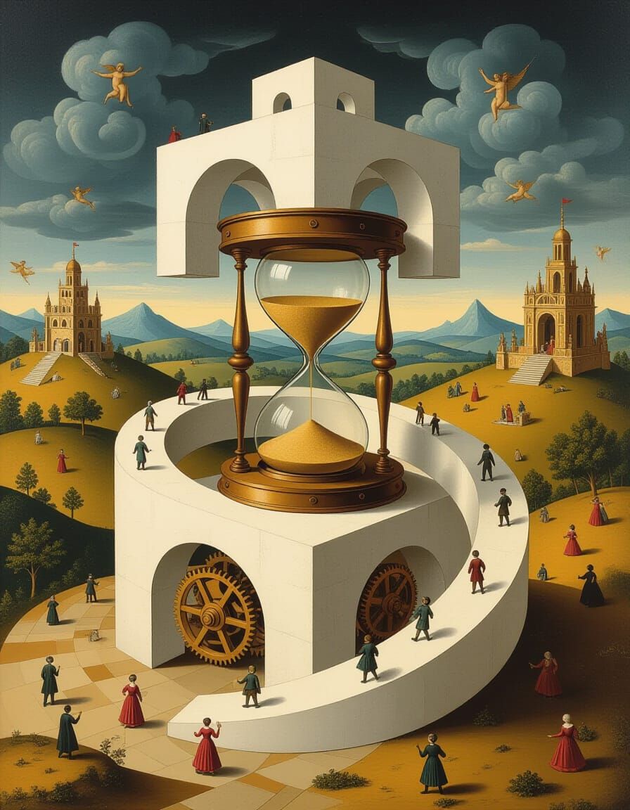 Escher-esque Impossible Structure in Bosch Style