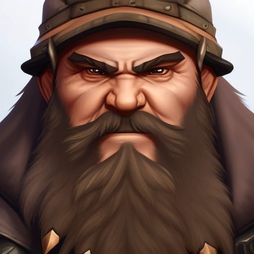 Dwarf Lumberjack dnd character realistic portrait