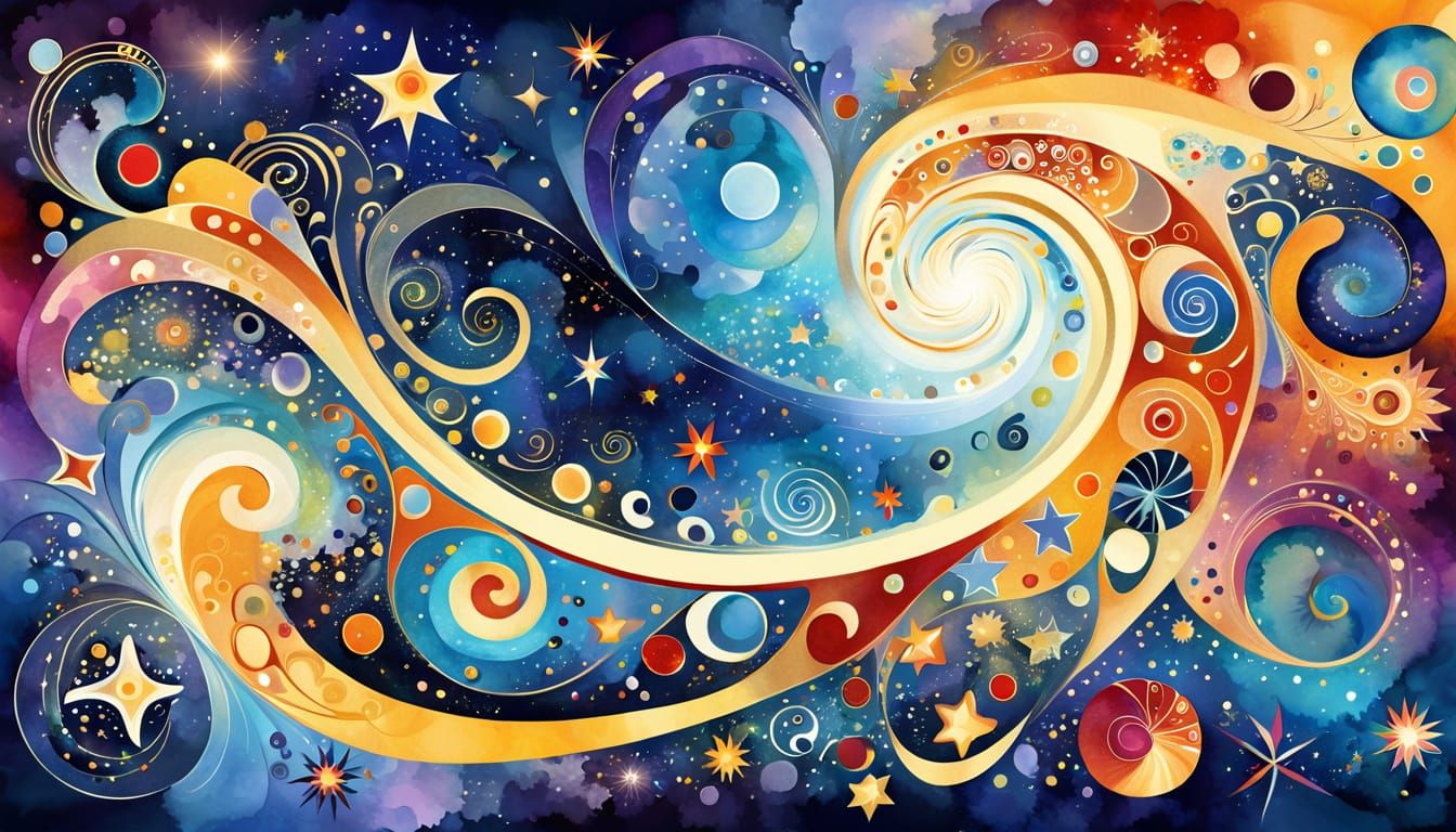 magic stars, swirly cosmos, vortex, nursery of stars, fantas...