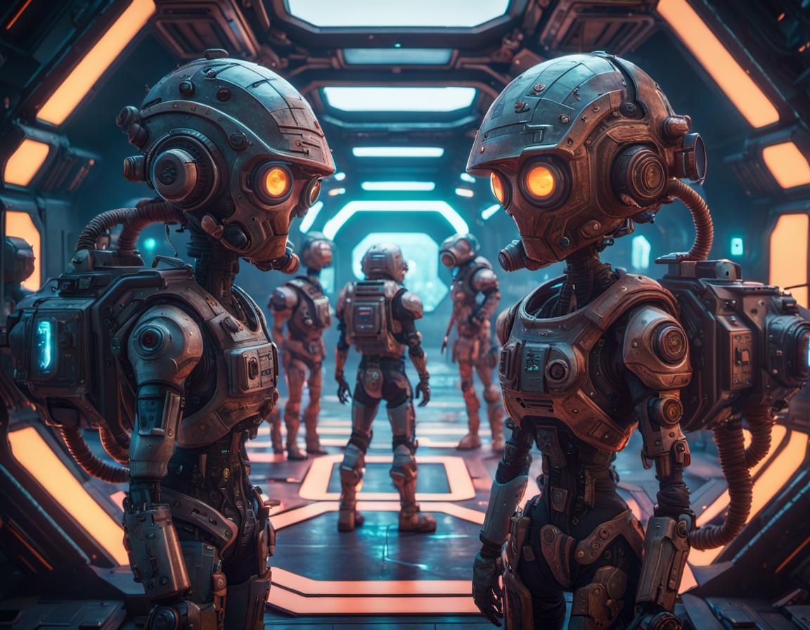 Futuristic People in Detailed 3D Rendering