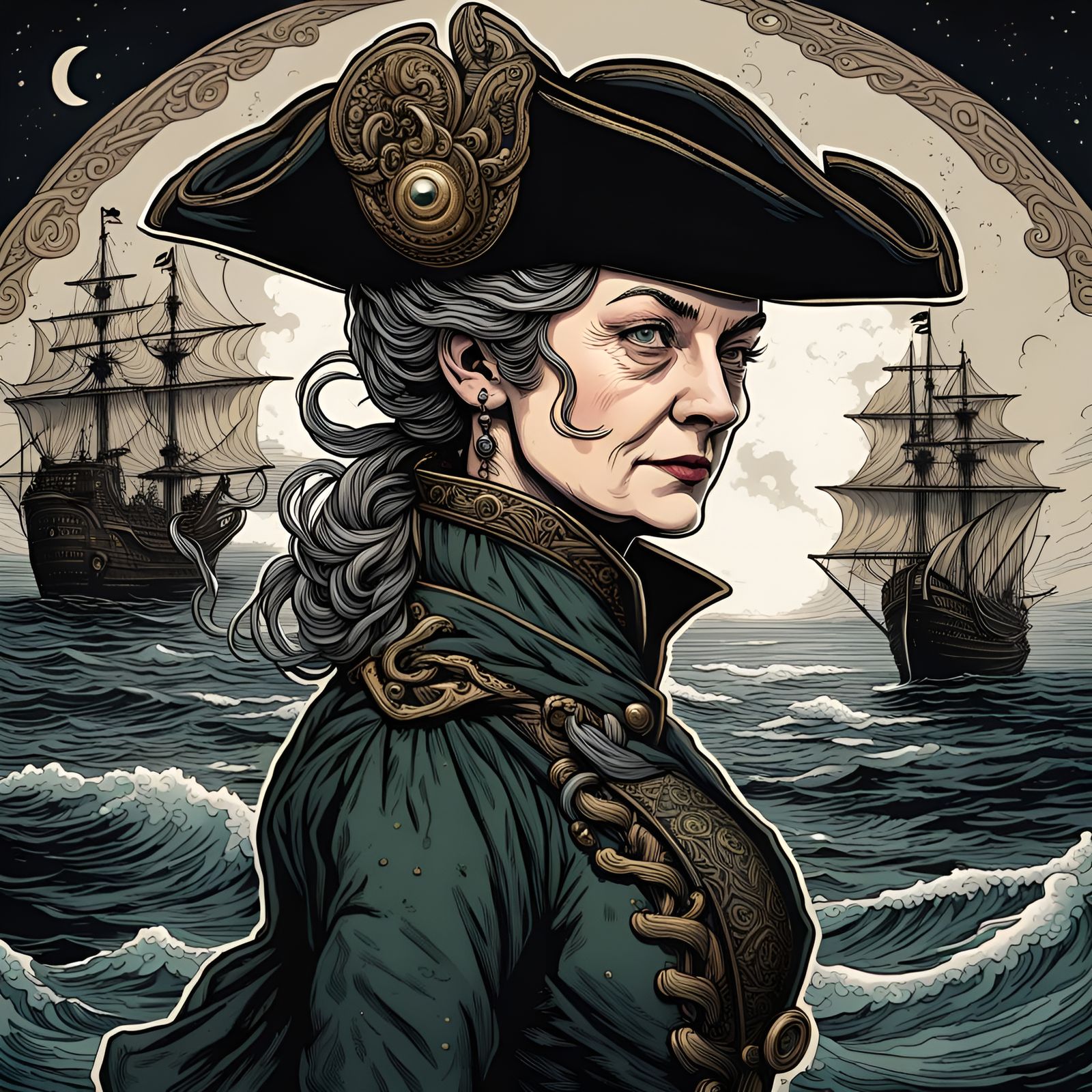 Minerva McGonagall as a Pirate Captain