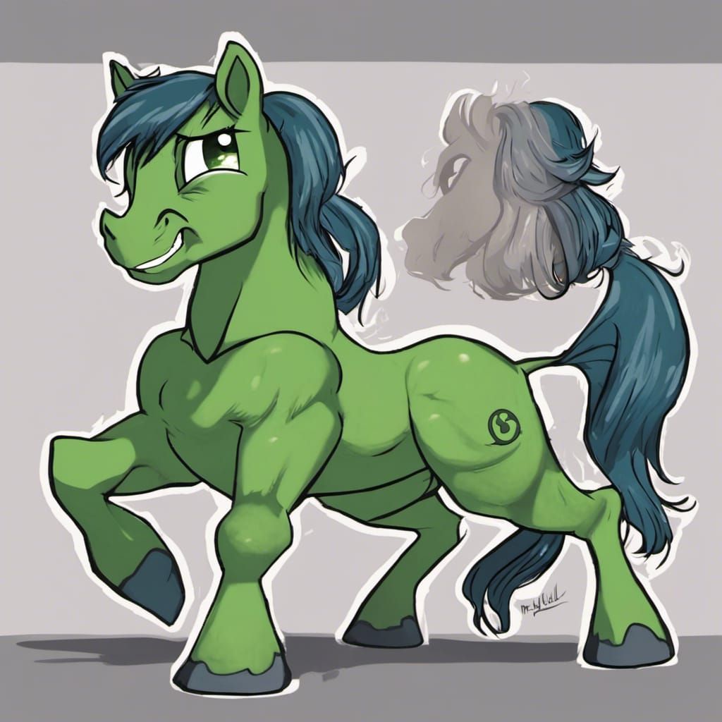 My little incredible hulk pony