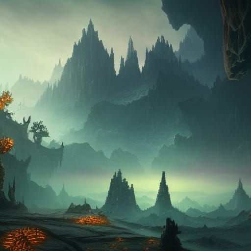 Fantastical Starry Night in Deep Color