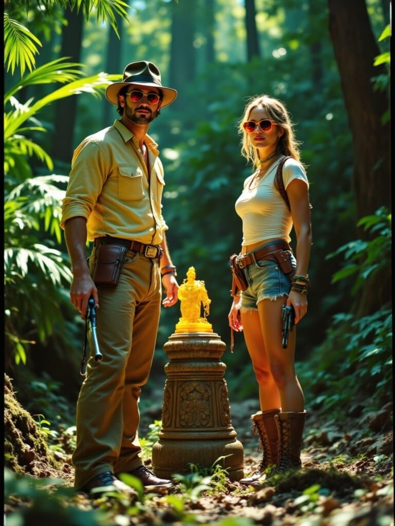 Indiana Jones and Lara Croft in 80s-Inspired Jungle Adventur...