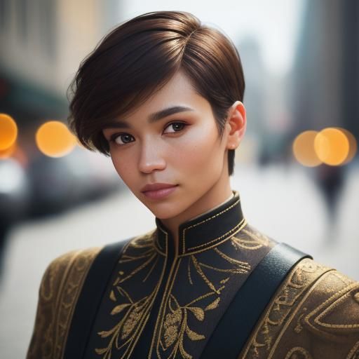 Portrait of a Man in Urban Fashion, City Environment