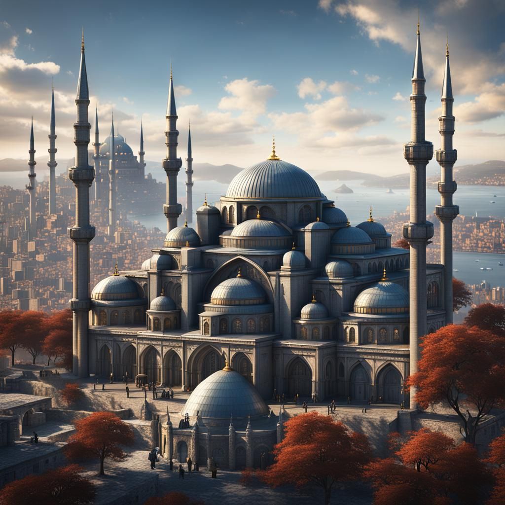Futuristic Istanbul: Detailed Matte Painting in Unreal Engin...