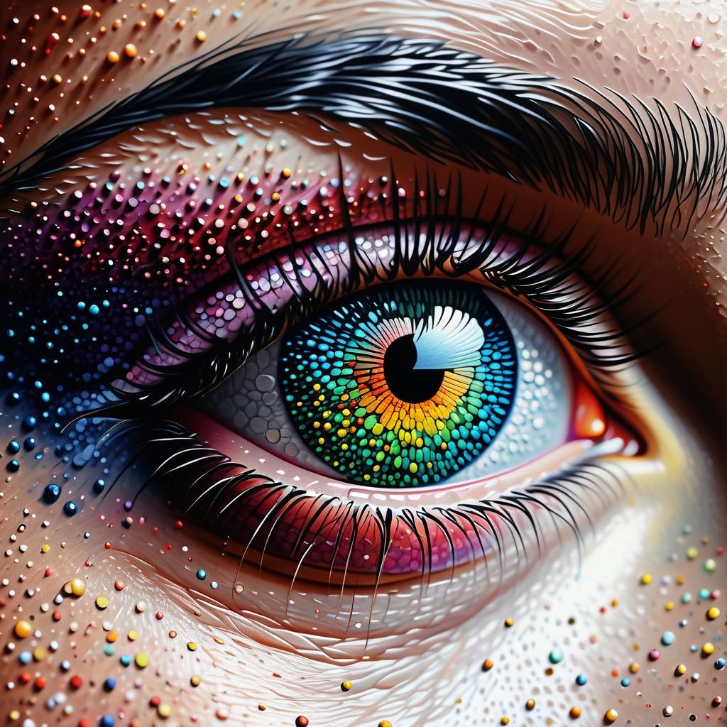 Hyperrealistic Pointillism Image