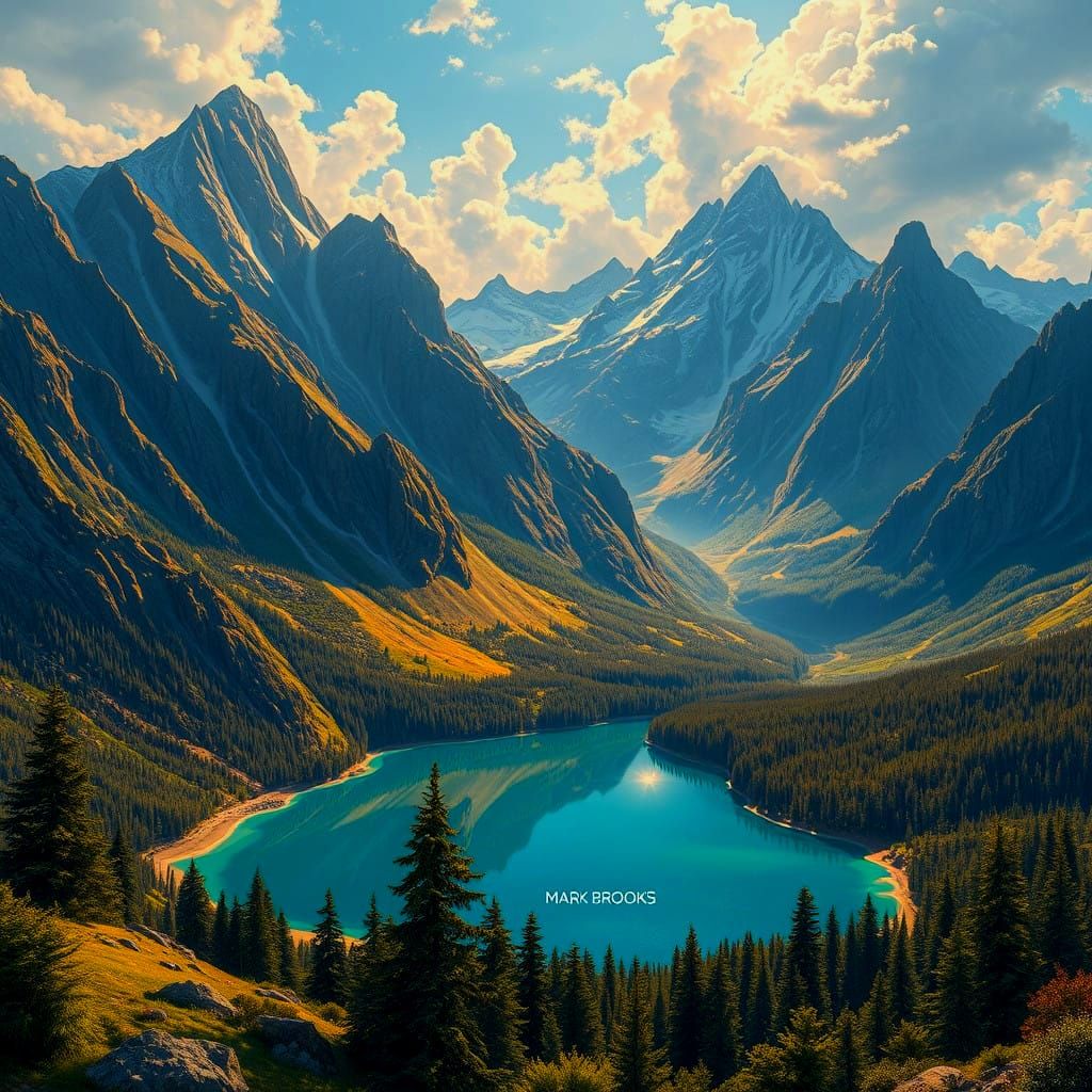 Lush Comic Book Landscape in Perfect Conditions