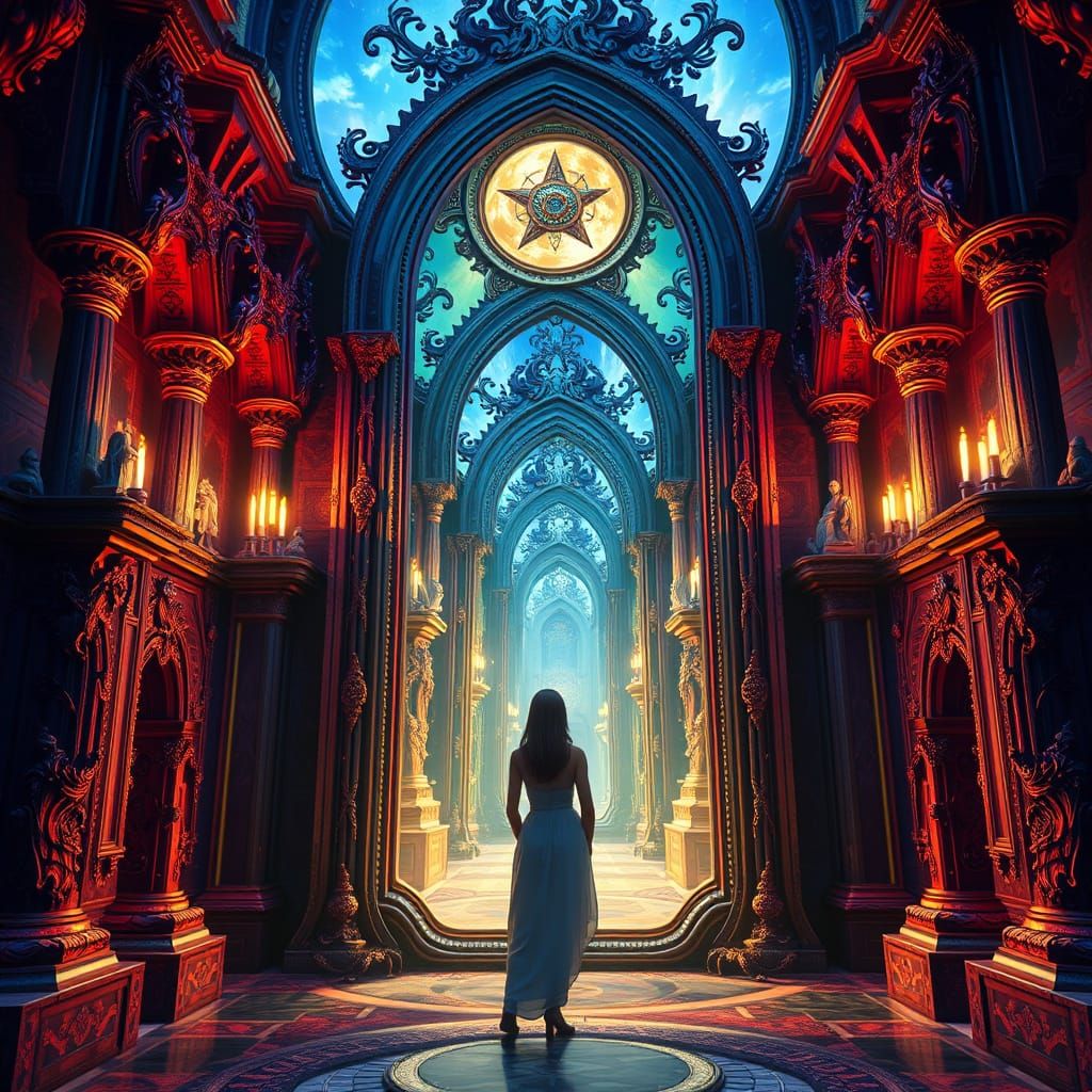 Mystical Mirror Reveals Truth in Fantasy Architecture