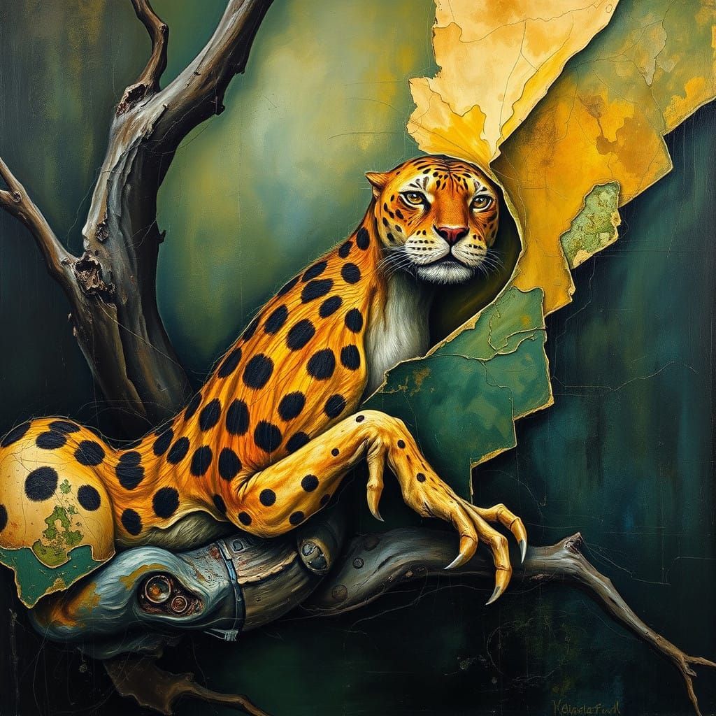 Human Struggling Against Nature's Cruelty in Realistic Art