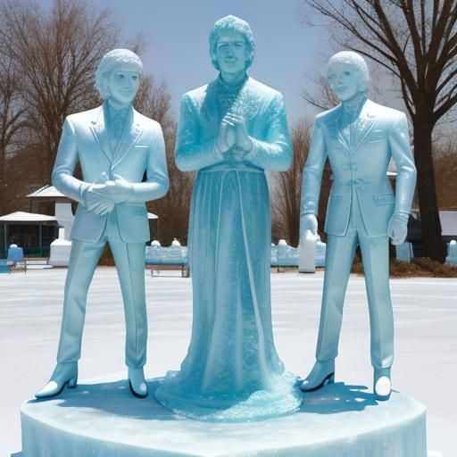 Ice Sculpture of the Bee Gees