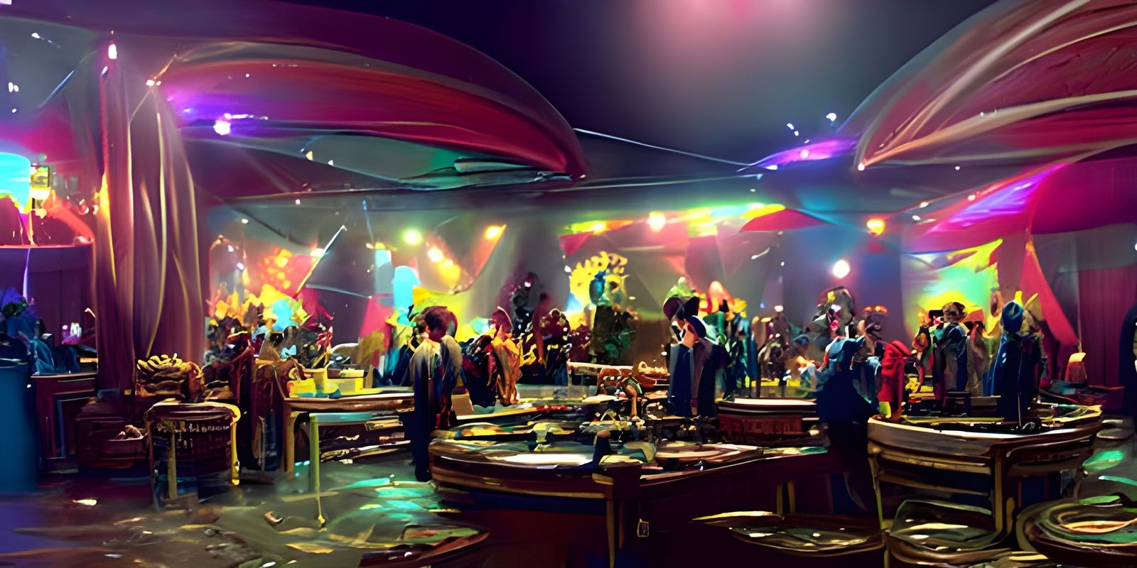 1960s London Nightclub Scene with Band in 3D