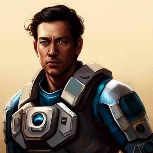 Hyperrealistic Portrait of an Asian Mechwarrior