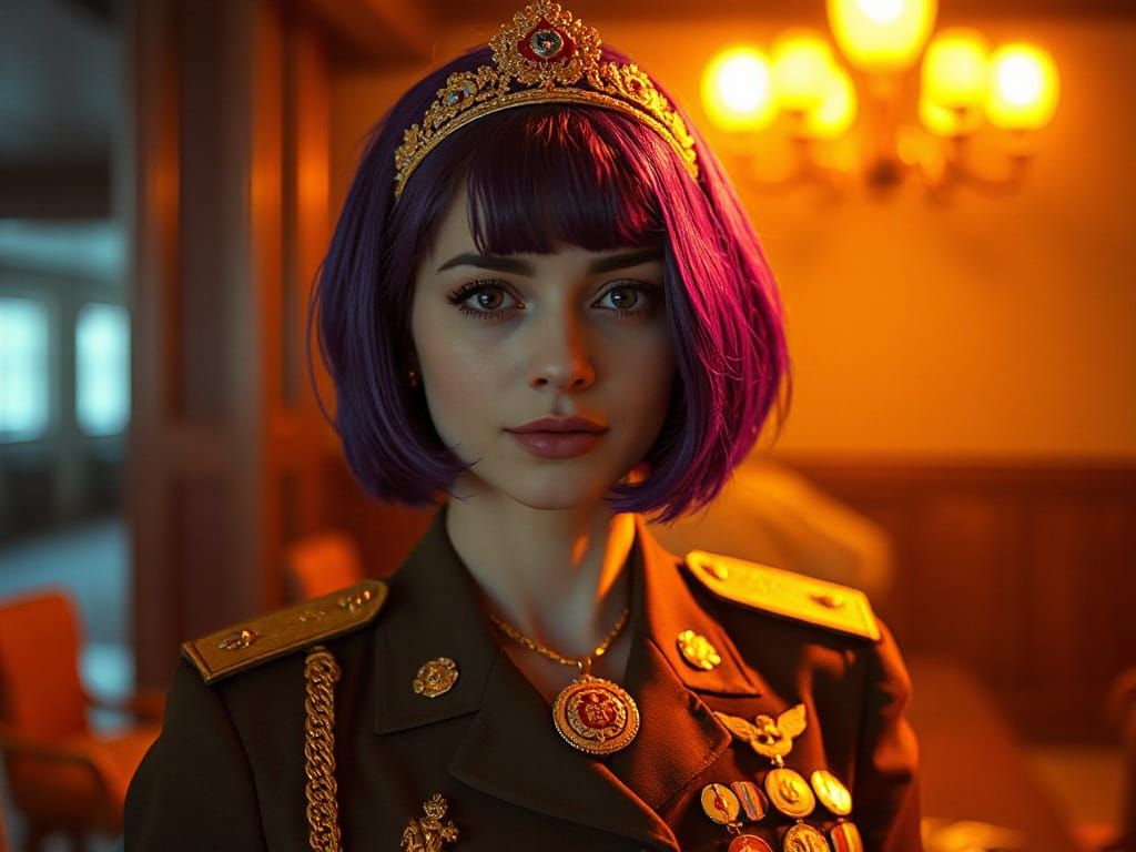 Cadet in Regal Sci-Fi Portrait