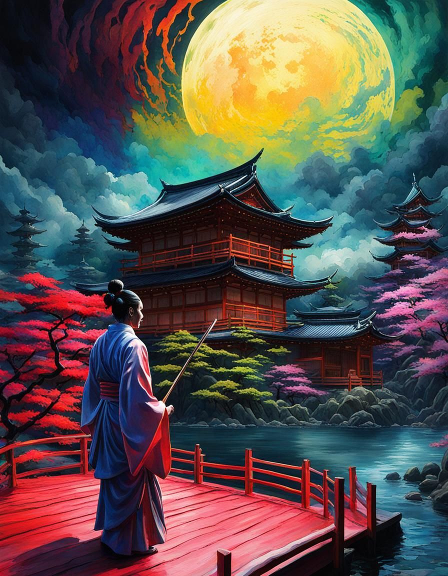 Nihilist Yurei in Japanese Art Style, 3D Render