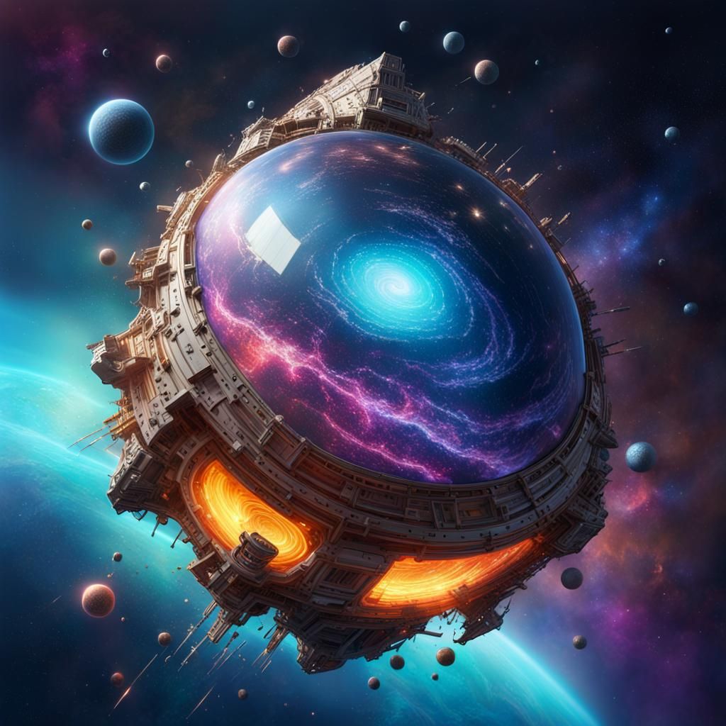 Hyperrealistic Galactic Space Beacon Concept Art