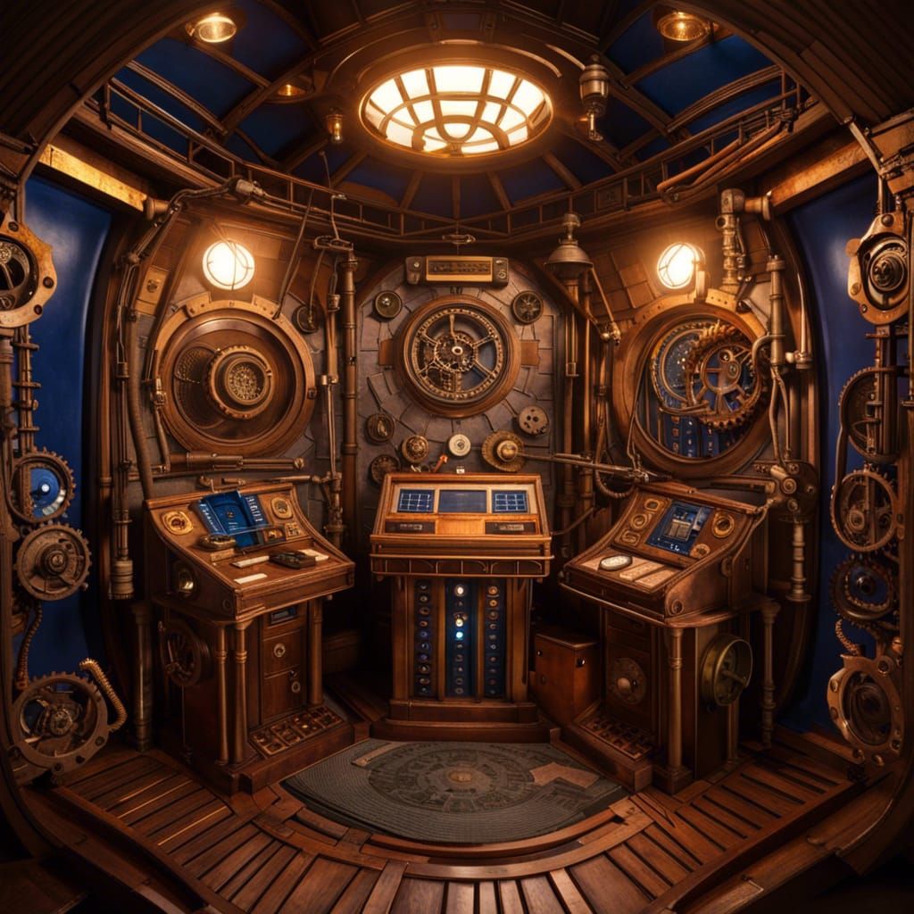 Steampunk TARDIS Console Room Interior