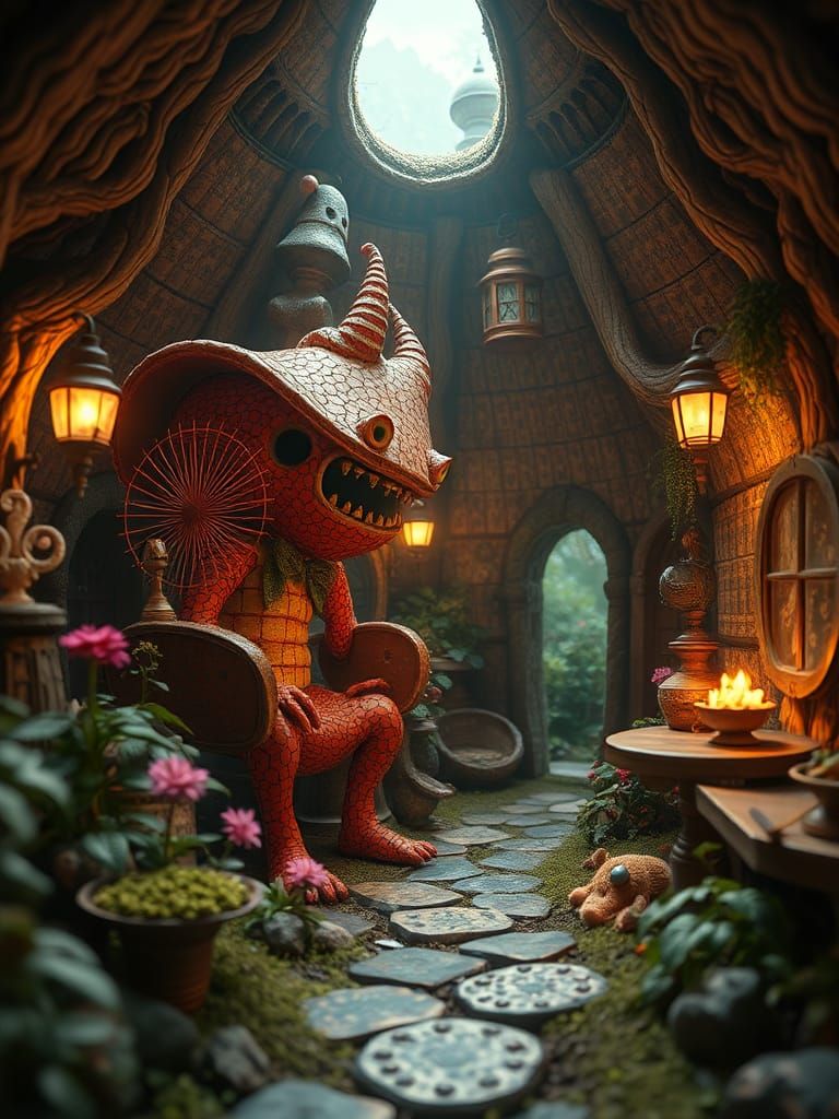 Dreamlike Landscape with Anthropomorphic Structures