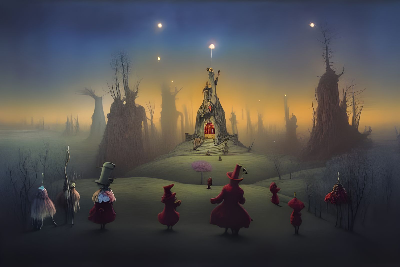 Wonderland Search Party in Dieselpunk Film Noir Style