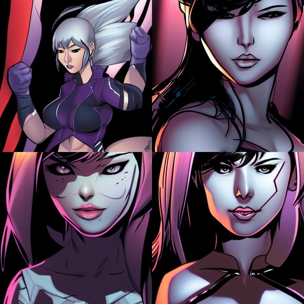 Korean Synth Beauty Punches in Comic Book Art