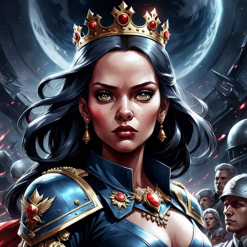 Queen Jezebel: Chaos in a Detailed Digital Portrait