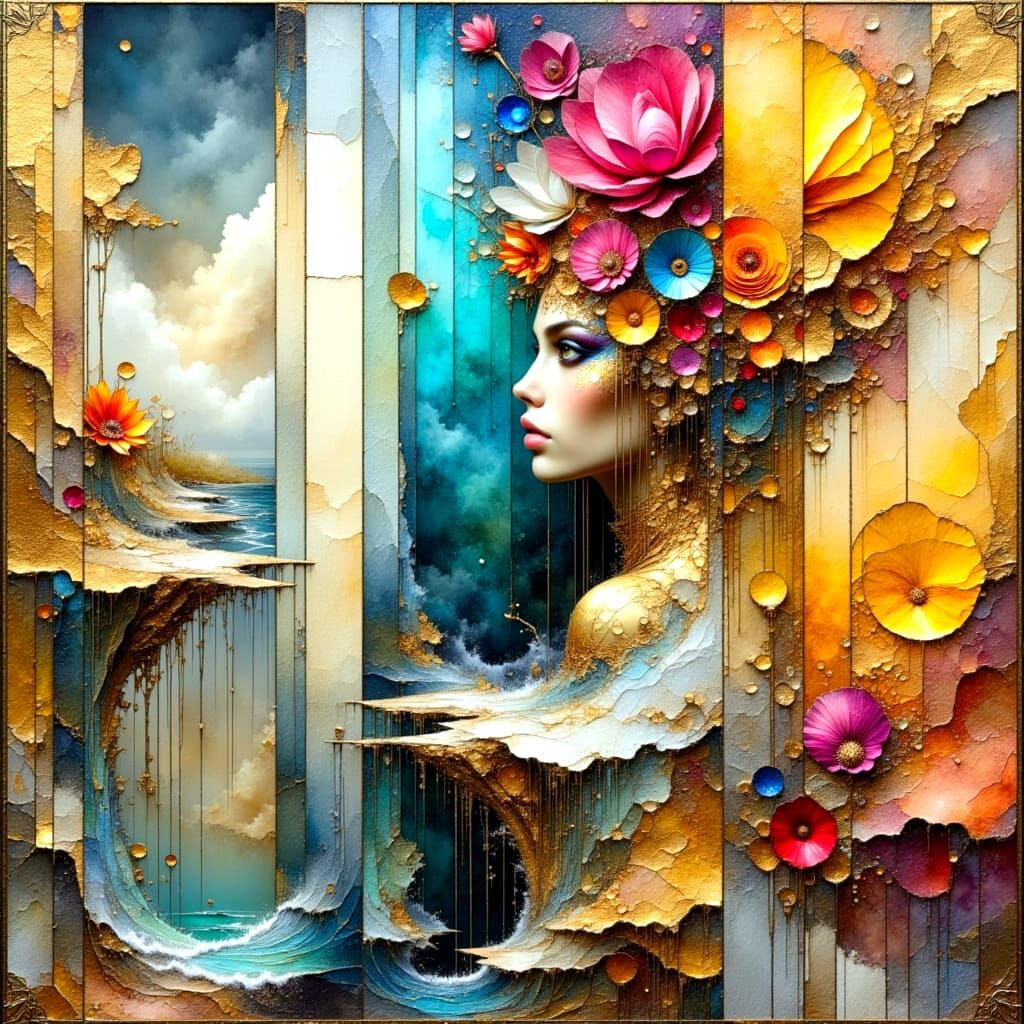 Surreal Triptych of Three Dreamlike Worlds