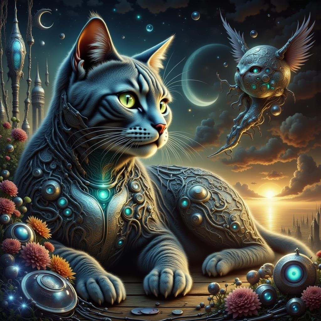 Futuristic Fantasy Cat