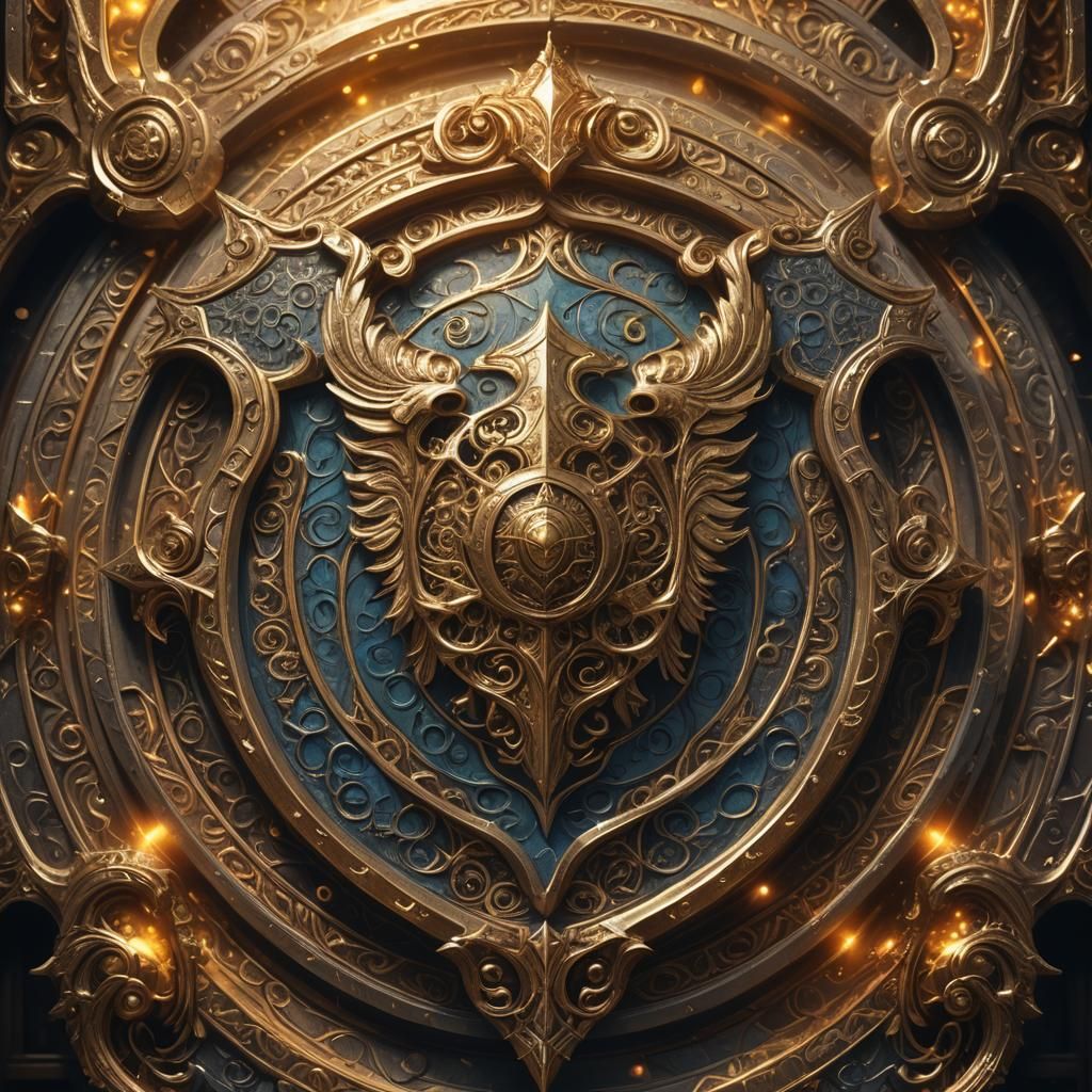 Regal Shield of Impunity: High Fantasy Digital Art
