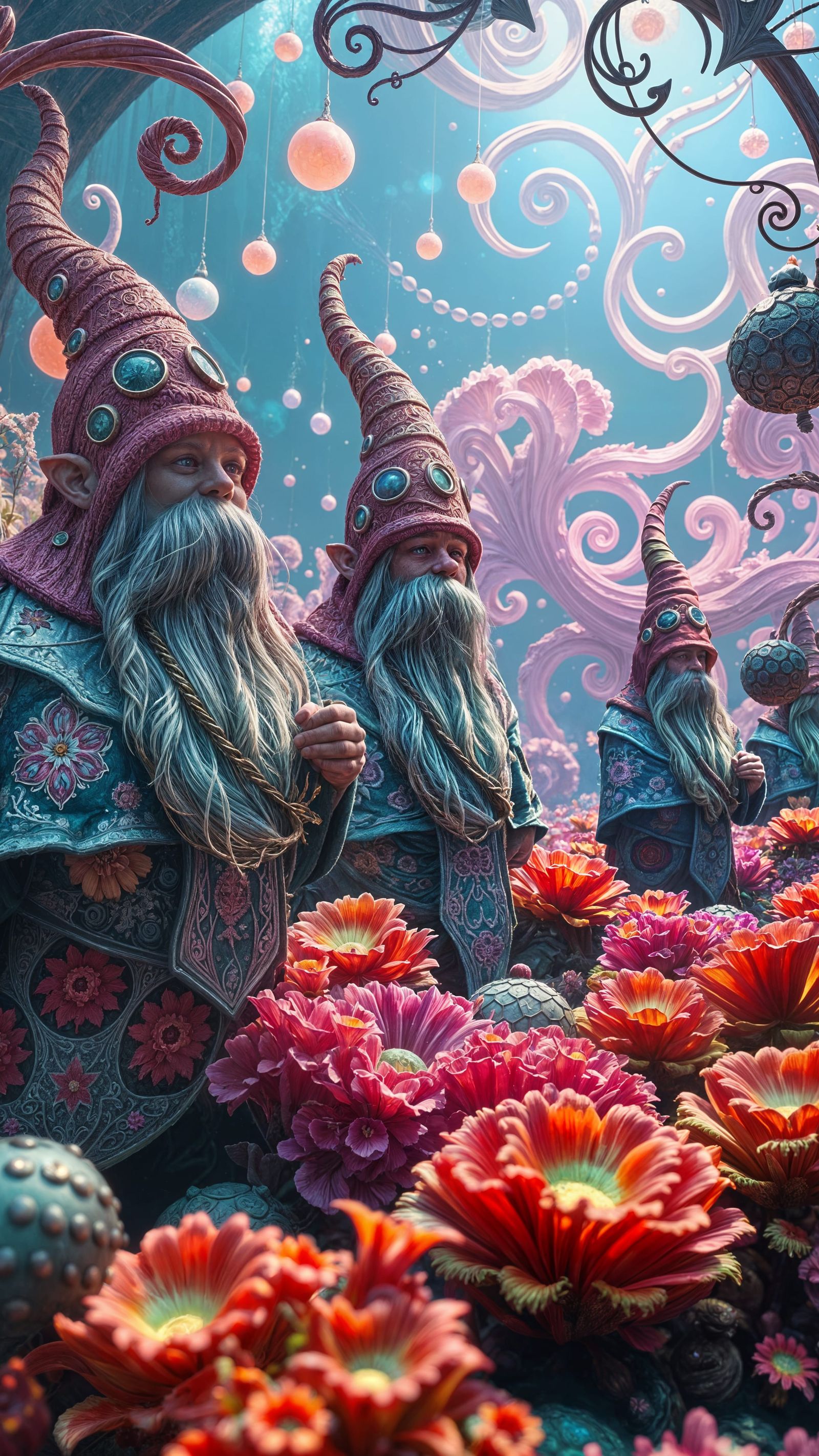 Gnomes Cultivating Phytoplankton in Fantasy World