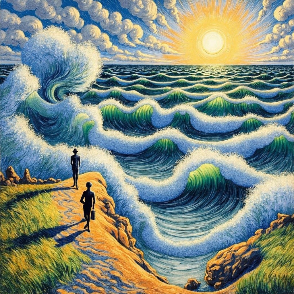 Surreal Impressionist Sea Painting in Stegemann Style