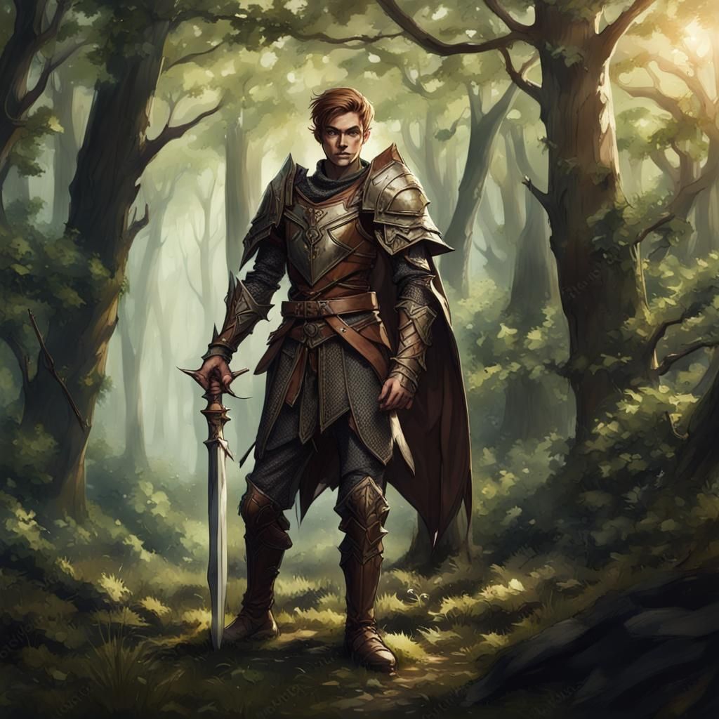 Wood Elf Knight in Forest
