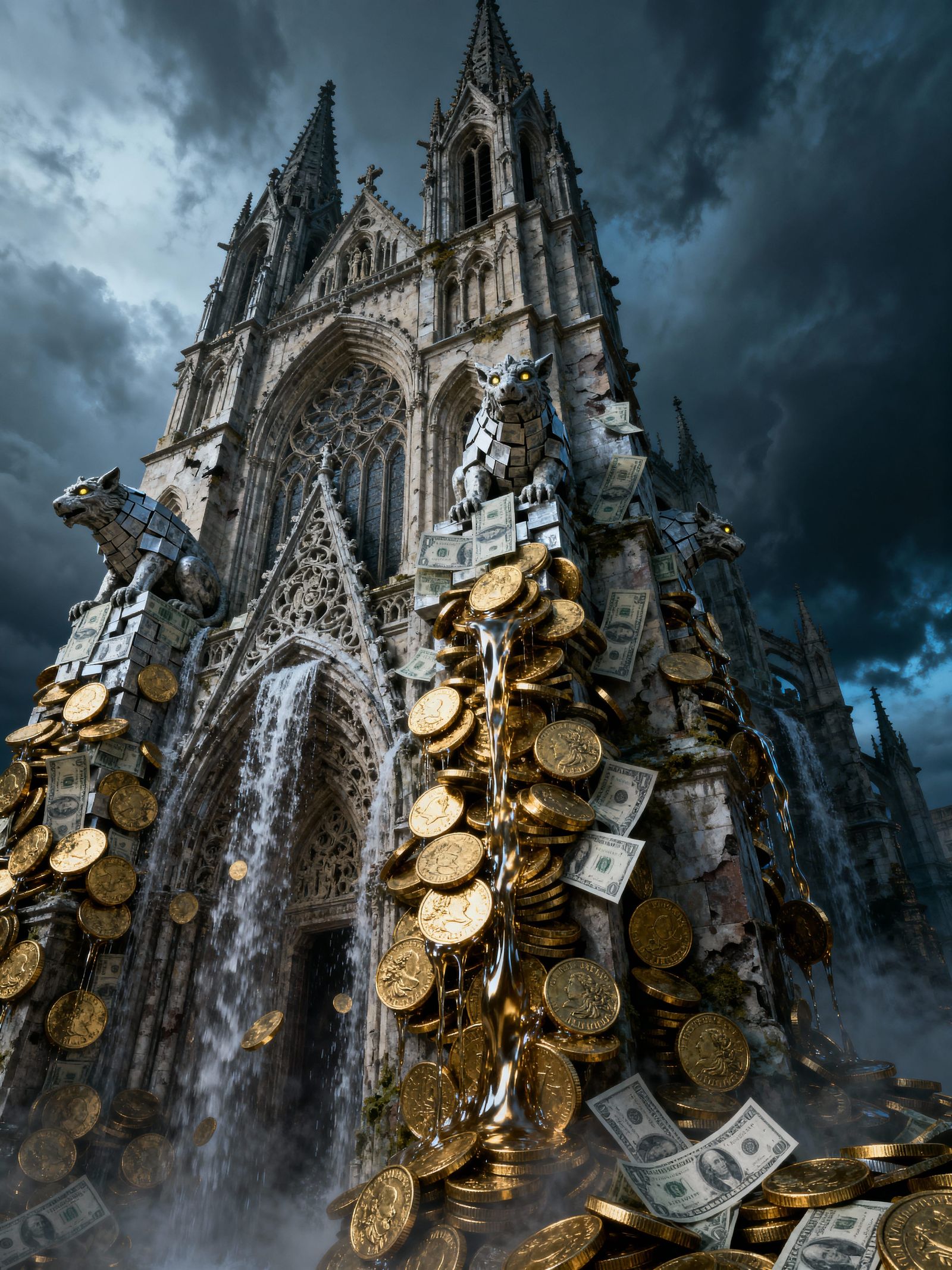 Gothic Cathedral of Gold and Silver